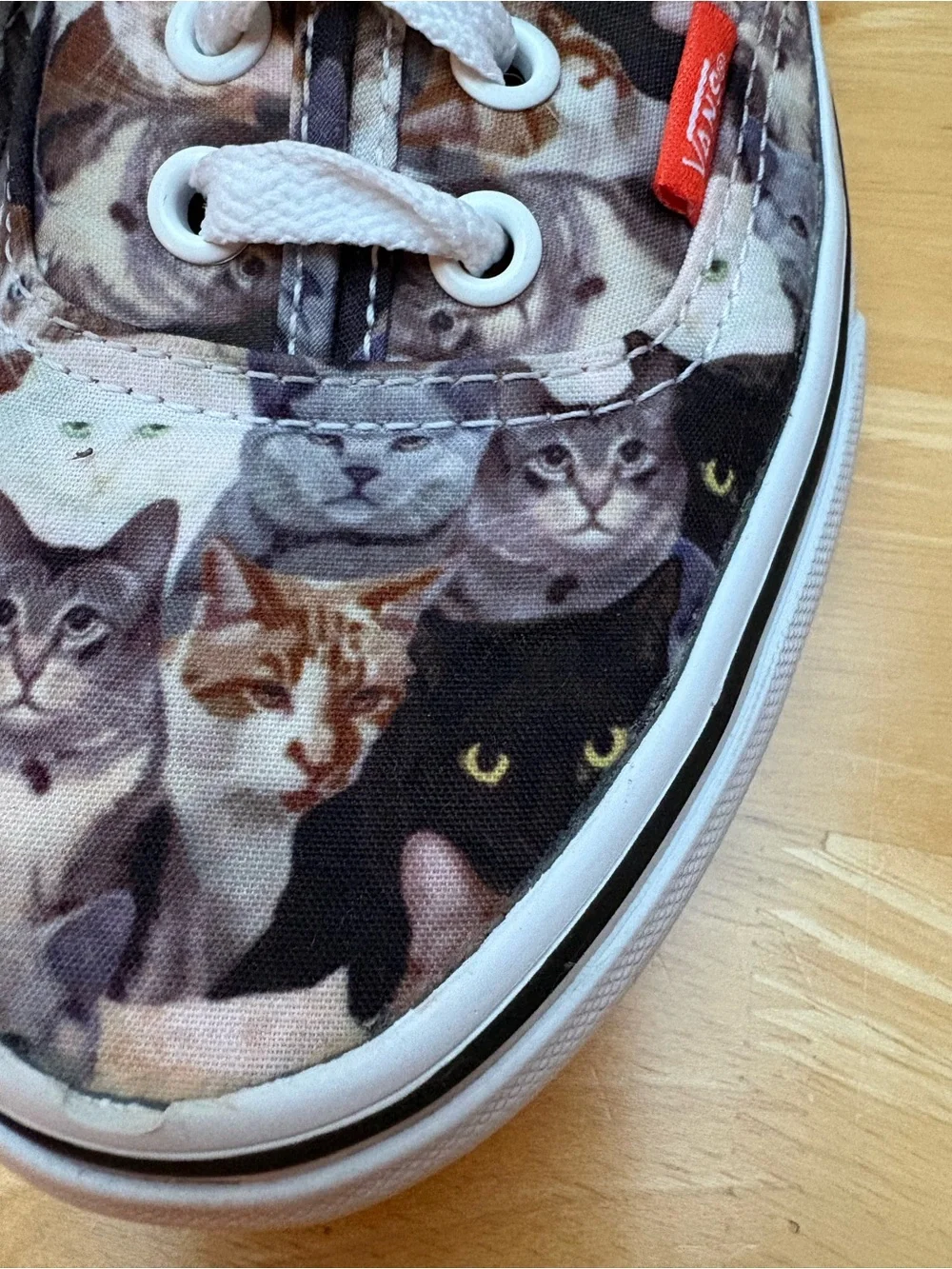 Vans ASPCA Cat Pattern Canvas Sneakers - Women's Sz 5.5